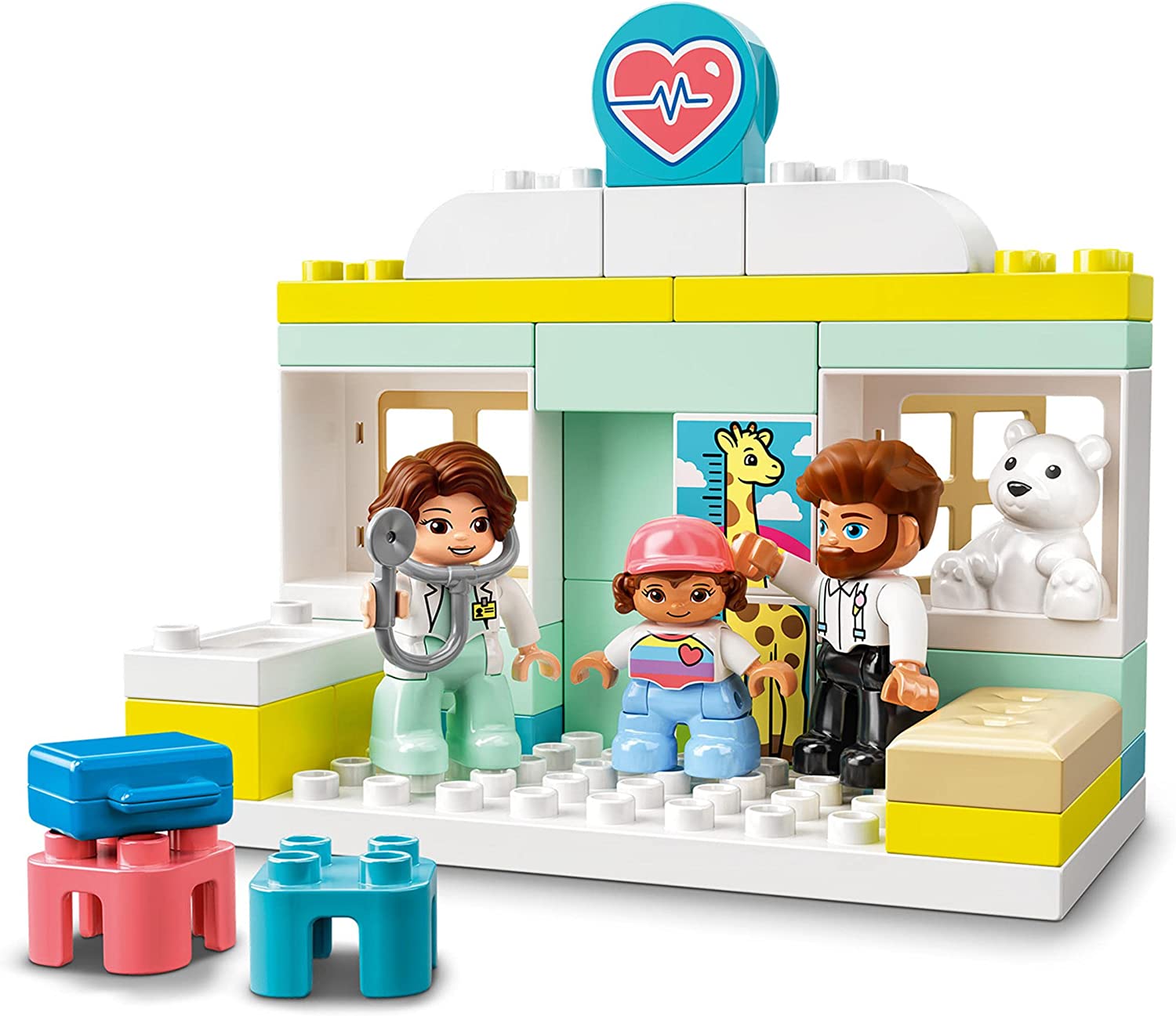 LEGO 10968 DUPLO Läkarbesök Leksak för Barn, Barns Utveckling, Pedagogiska Leksaker, Leksaksdjur