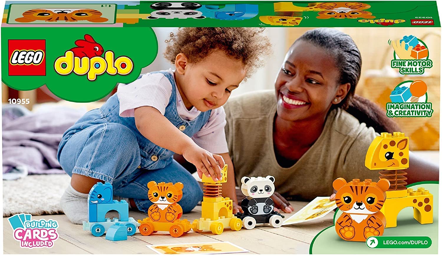 LEGO 10955 DUPLO My First Djurtåg Byggsats med Leksakståg, Leksaksdjur för Små Barn, Byggklossar