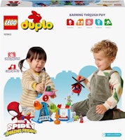 LEGO 10963 DUPLO Marvel Spider-Man & Friends: Tivoliäventyr med Helikopter, Spindelmannen & Hulken Minifigurer, Byggleksaker för Barn från 2 år