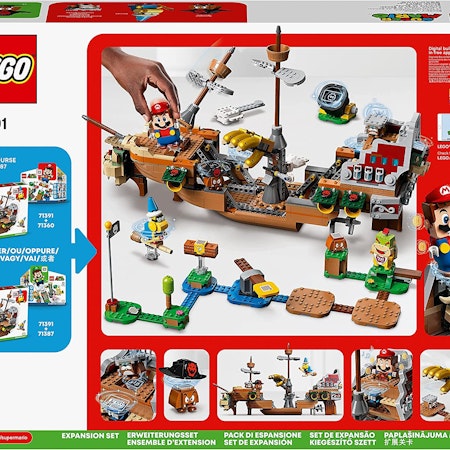 LEGO 71391 Super Mario Bowsers luftskepp – Expanssionsset Leksak för barn, Bra julklapp, presentidé