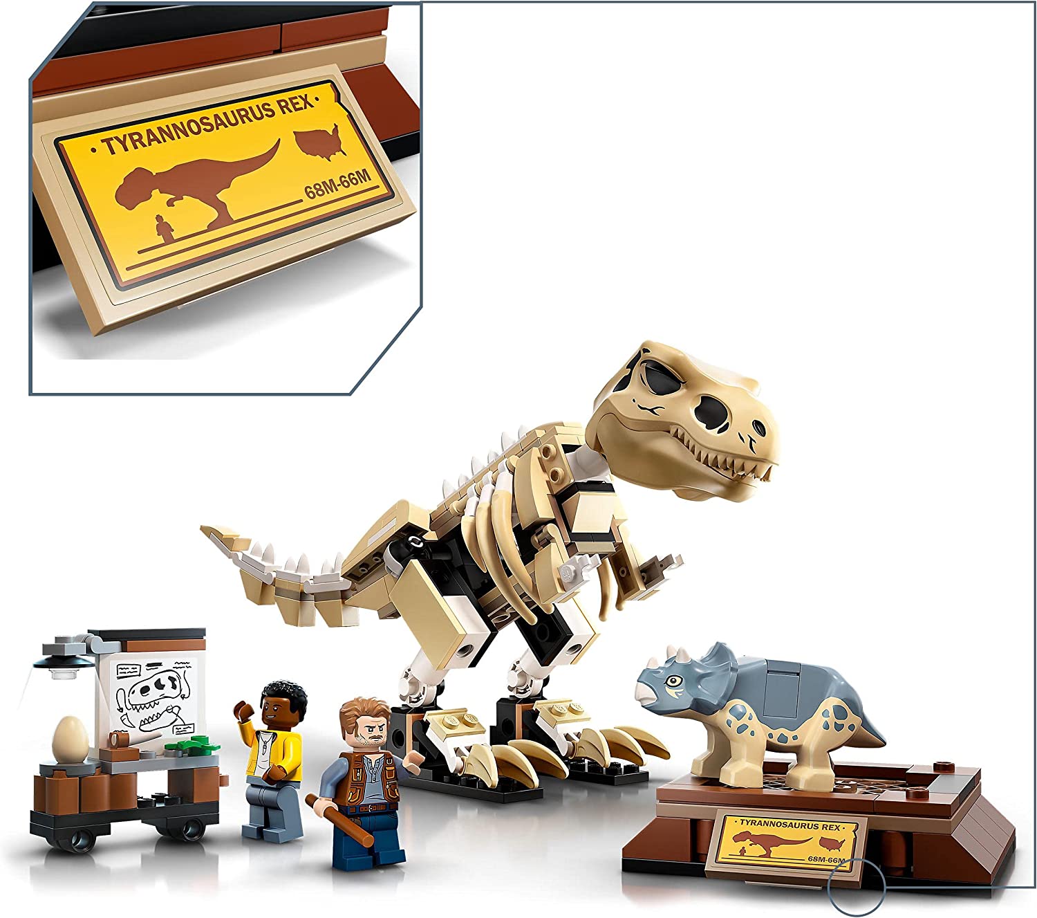 LEGO 76940 Jurassic World Fossilutställning med T Rex Utgrävningsleksak, Skelett