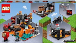 LEGO 21185 Minecraft Netherbastionen Byggleksaker, Modulärt Byggset som Innehåller Mob, Piglin Brute & Strider Minifigurer, Leksaker för Barn från 8 år