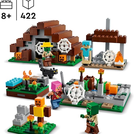LEGO 21190 Minecraft Den övergivna byn Byggset med zombiejägares hem, arbetsplats & bondgård 8 år