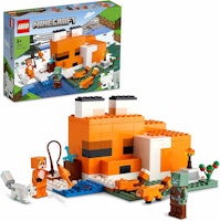 LEGO 21178 Minecraft Rävstugan, Byggleksak för Barn 8+ År, Set med Zombie