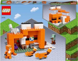 LEGO 21178 Minecraft Rävstugan, Byggleksak för Barn 8+ År, Set med Zombie