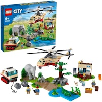 LEGO 60302 City Wildlife Djurräddningsinsats, med Helikopter, Djur