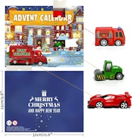Adventskalender med bilar för pojkar 24 bilar - Julkalender