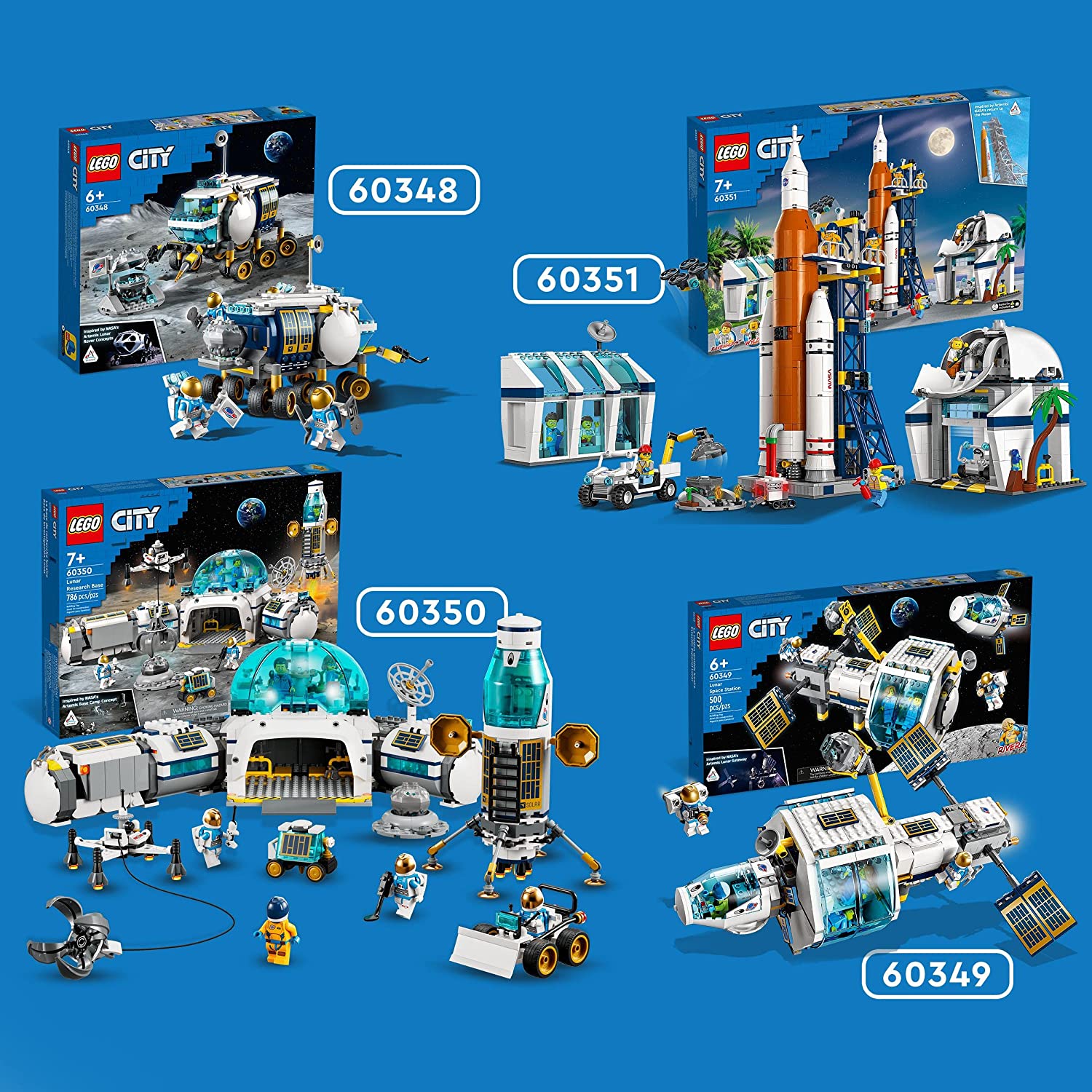 LEGO 60348 City Månbil Rymdskepp, Modellbyggsats, Rymdleksak