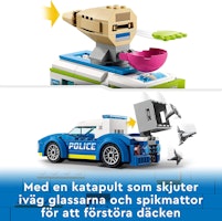 LEGO 60314 City Polisjakt med Glassbil, Leksaksbil med Jaktfordon och Glasskanon