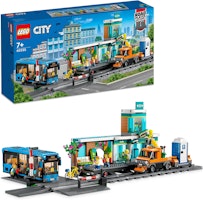 LEGO 60335 City Tågstation Modellbyggsats för Barn, Lastbil, Buss