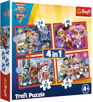 Paw Patrol Pussel 4 i 1 pussel  In The City  4 År