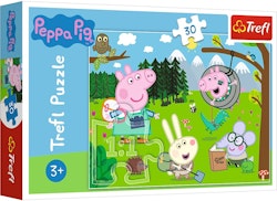 Greta gris / Peppa Pig Pussel Trefl Skogsexpedition, Peppa Pig, 30 Bitar 3 År