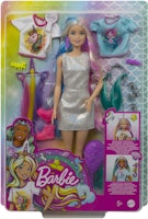Barbie - Barbie Fantasy Hair-docka med Sjöjungfru och Enhörning