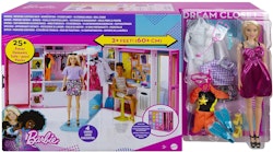 Barbie - Drömgarderob med Barbiedocka, +25 tillbehör, 60 cm