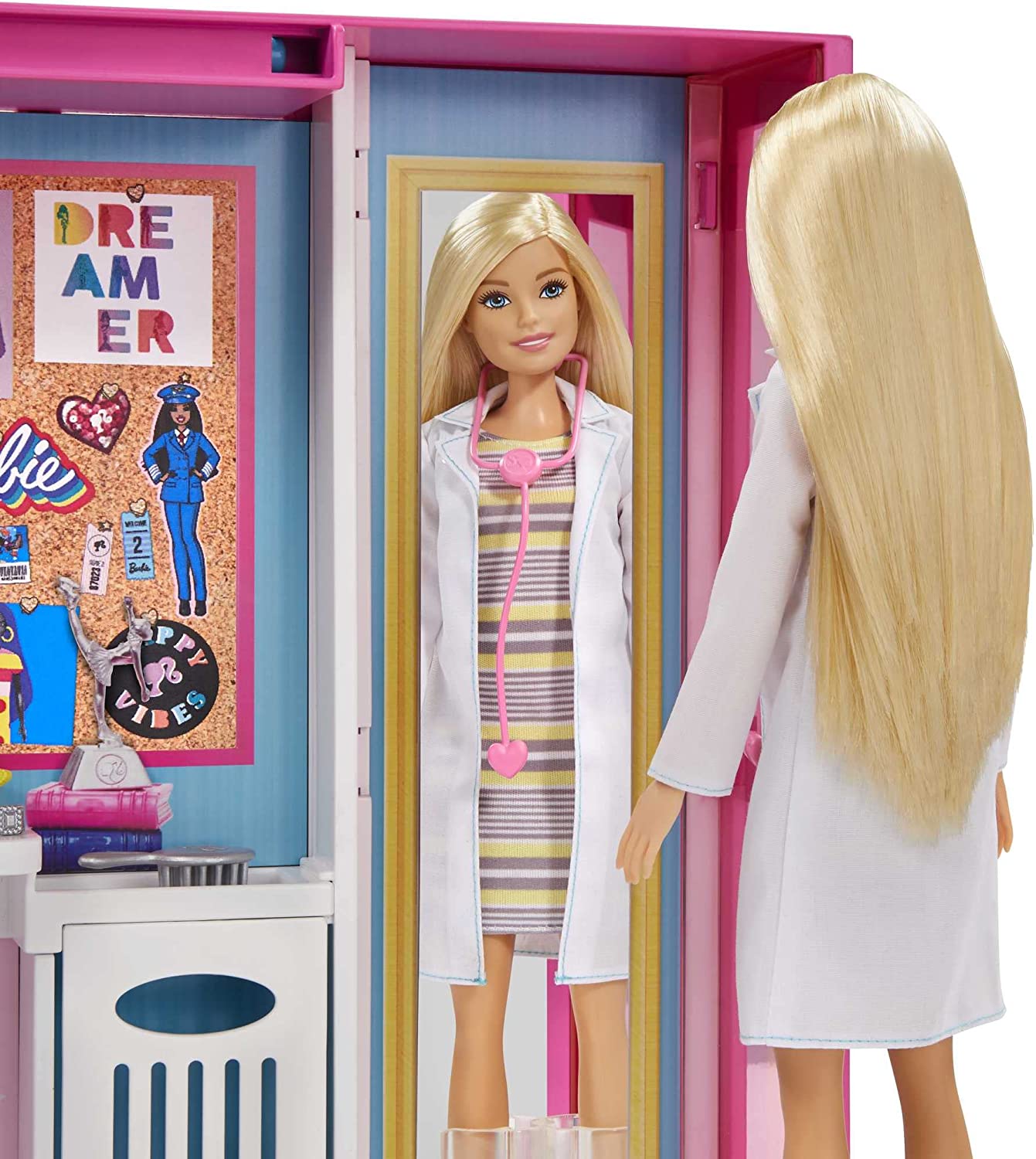Barbie - Drömgarderob med Barbiedocka, +25 tillbehör, 60 cm
