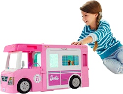 Barbie DreamCamper 3-in-1 Husbil med Pool, Pickup, Trailer, Båt