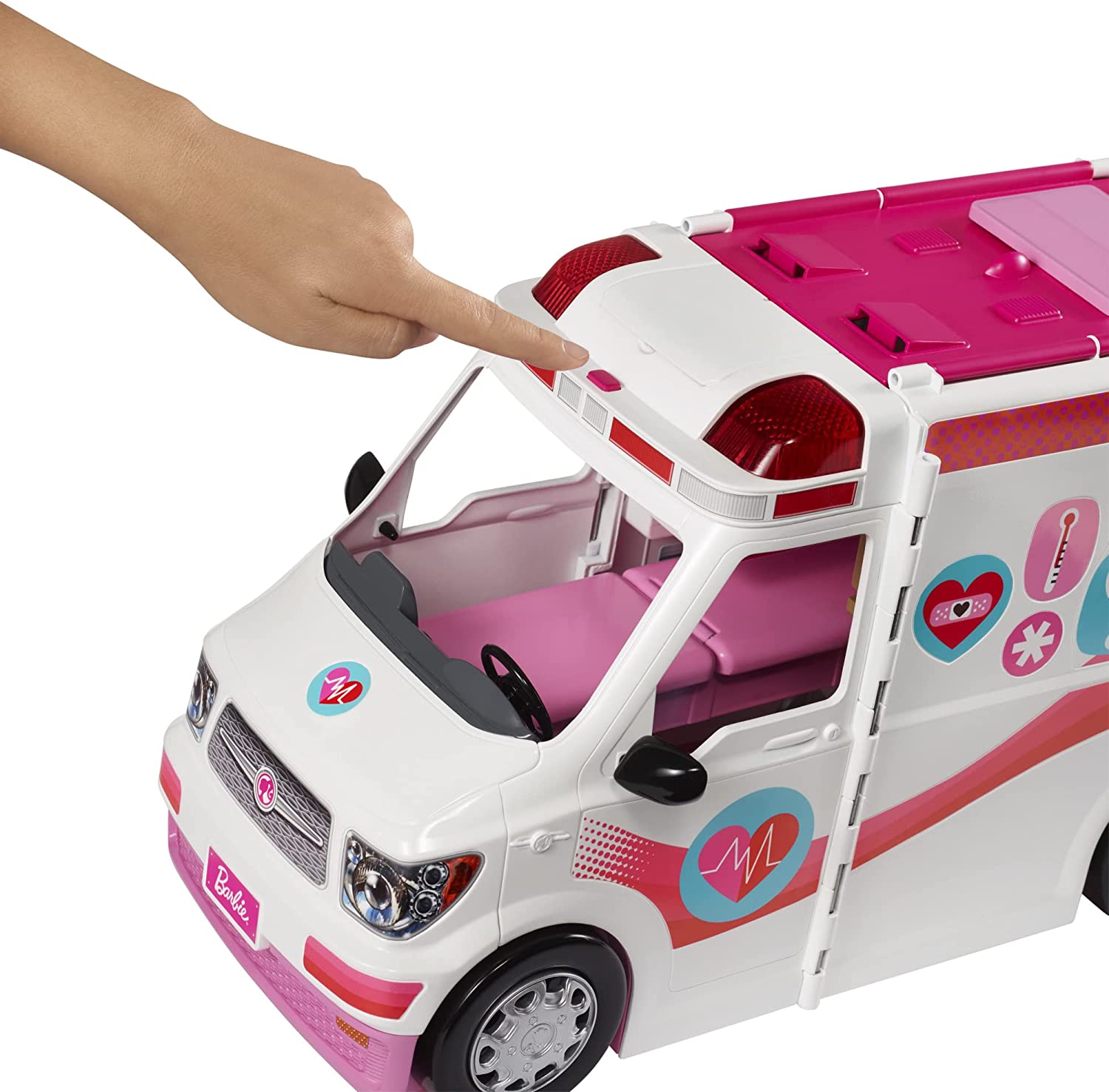 Barbie Ambulans med Ljus och Ljud Klinik på Hjul