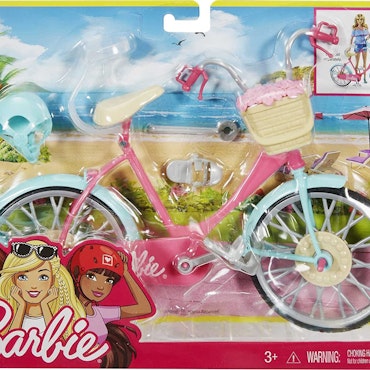 Barbie - Cykel med Korg och Blommor