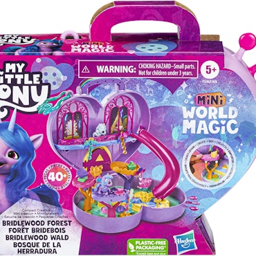My Little Pony Mini World Magic Compact Creation Bridlewood Forest-leksak – bärbart lekset med Izzy Moonbow-ponny för barn