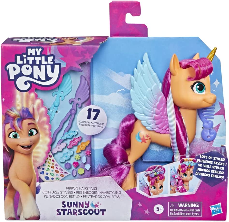 My Little Pony: Make Your Mark-leksak, Ribbon Hairstyles Sunny Starscout – ponny på 15 cm