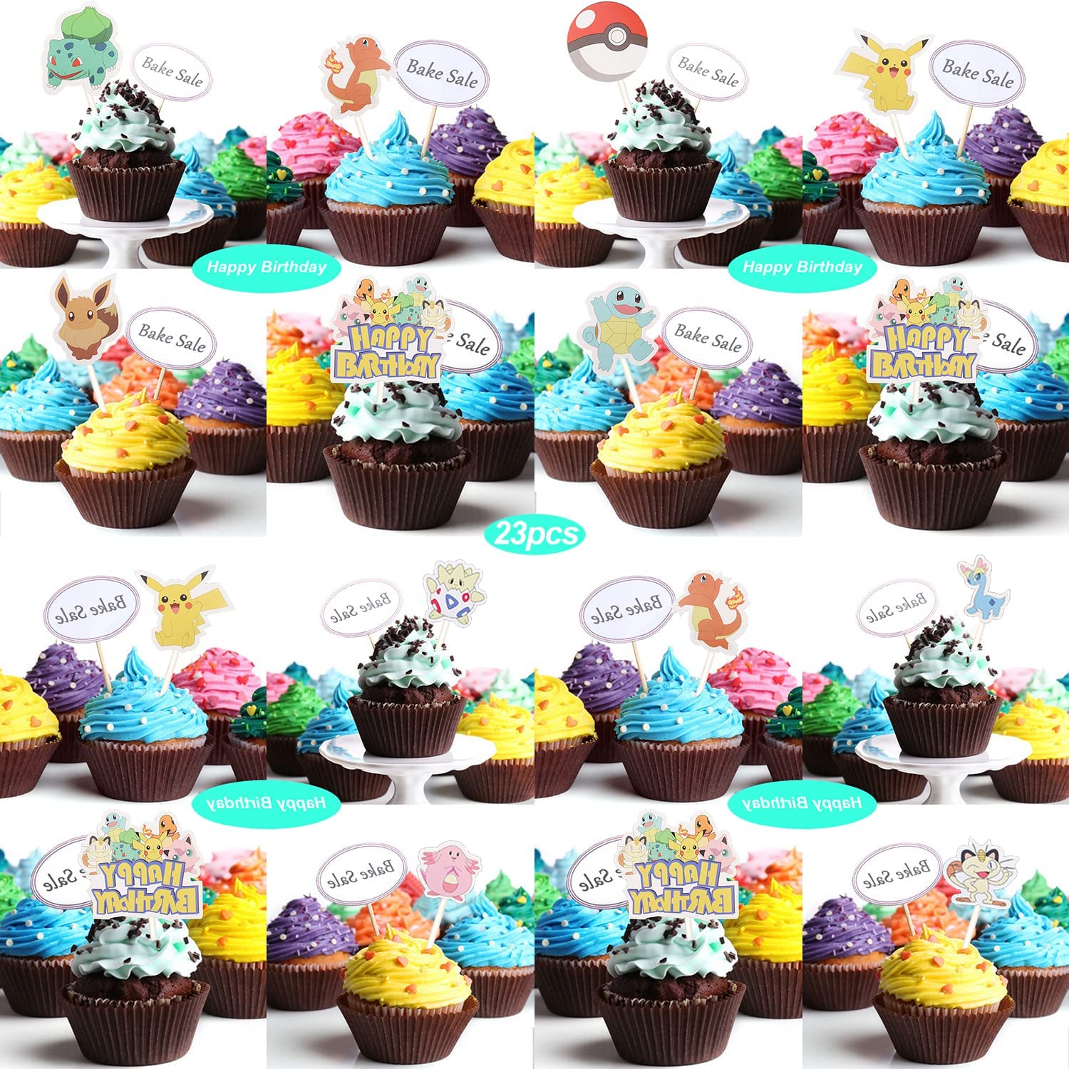 Pokemon 31 st delar, födelsedagsdekoration, ballonger, spel, födelsedag, dekorationsset för roblox, tema, fest, födelsedagsfest, pojke, barn, födelsedagsdekoration