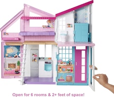 Barbie - Barbie Malibu House-Dockhus med 2 våningar - 25 delar
