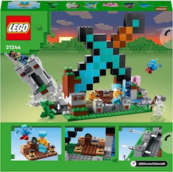 LEGO 21244 Minecraft Svärdsutposten , Vaktpostsoldat, Väktarkrigare och Creeper