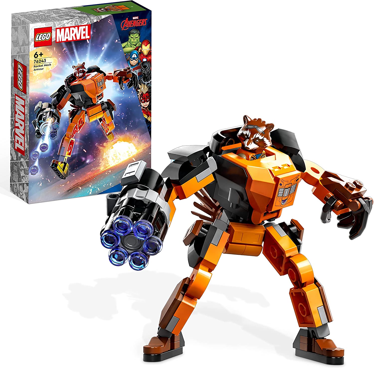 LEGO 76243 Marvel Rocket i robotrustning - Guardians of the Galaxy Robot