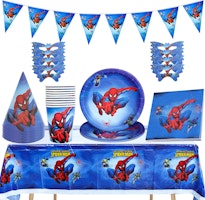 Födelsedagsdekorationer Spiderman-tema, 67 DELAR, födelsedagsdekoration, ballongset, barnkalas, födelsed, spel, födelsedag, dekorationsset  tema, fest, födelsedagsfest, pojke, barn, födelsedagsdekorat