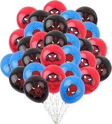 30 st Spiderman / Spindelmannen ballonger födelsedagsdekorationsset, superhjälte-ballonger, festtillbehör, födelsedagsdekoration Spiderman-temafestset, latexballong