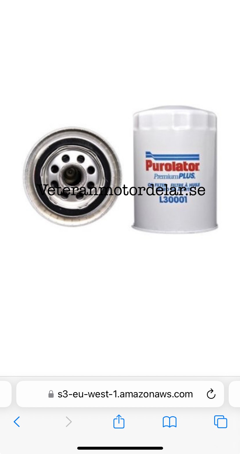 Oljefilter WIX 51515 (Fram PH-8A = (Purolator L-30001)