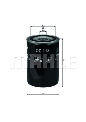 Oljefilter WIX 51258 1959-80 V6, V8  (Längd 110mm)