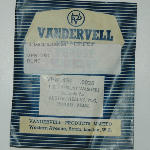 Tryckbrickor sats VPW 151 0025  1953/62 A30,A35,Minor