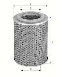 Oljefilter H 1038 1968/77 525,529,633,2500,2800,3,0