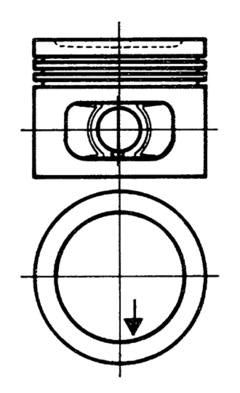 Kolvsats 03764 0,6 1985/88 Motor B230A, E