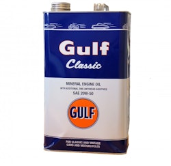 Gulf Classic Mineralolja SAE 20W-50, Plåtdunk 5 liter.