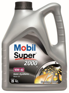 Motorolja Delsyntet Mobil Super 2000 10W-40 4-Liter