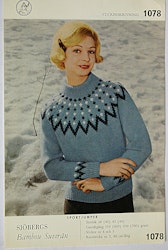 Sjöberg Stickbeskrivning 1078, Sportjumper 1960-tal.