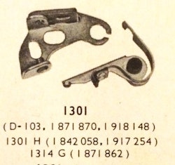 Brytarspetsar DR-1301 Delco-Remy 1937-56