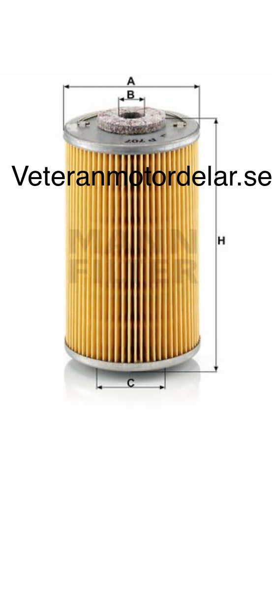 Bränslefilter P 707 Motorer 1113, 1114, D50, TD50