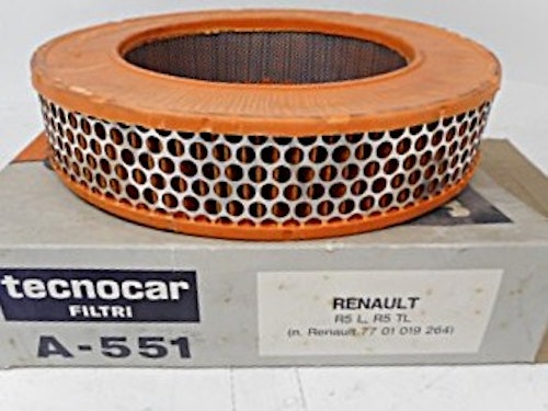 Luftfilter Tecnocar A-551 1972-79 R5L, R5TL (Metallhus)