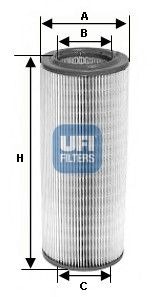 Luftfilter UFI 27.154.00 1988-98 9000i, Turbo 2,0 2,3 lit. (C12102)