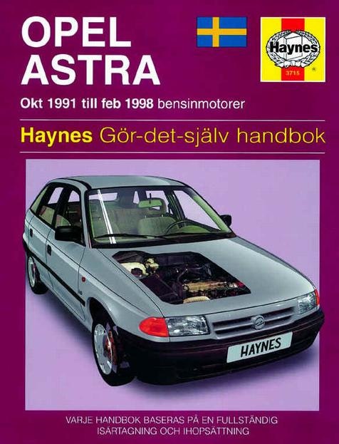 Haynes S3715 1991-98 Opel Astra Bensin, Svensk text