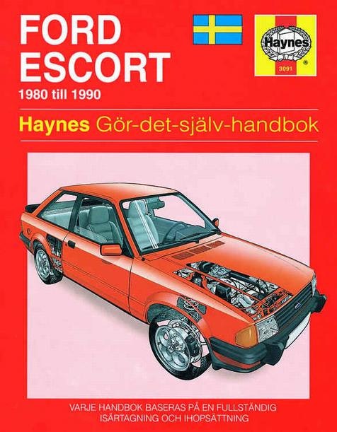 Haynes S3091 1980-90 Ford Escort, Svensk text