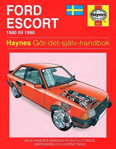 Haynes S3091 1980-90 Ford Escort, Svensk text