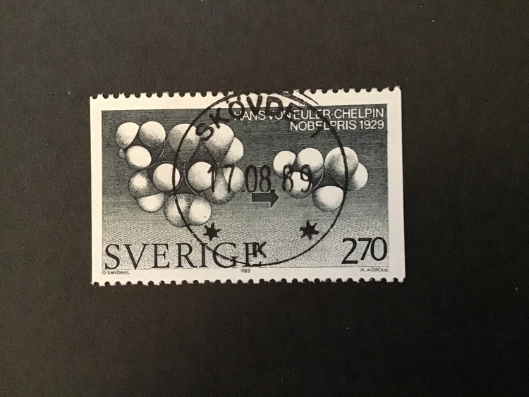 NOBELPRISTAGARE 1983 facit nr 1283 lyxstämplat SKÖVDE 1