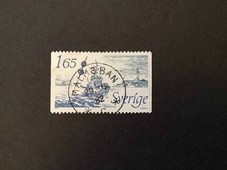 NYA SJÖMÄRKEN 1982 facit nr 1217 praktstämplat MALMÖ BAN