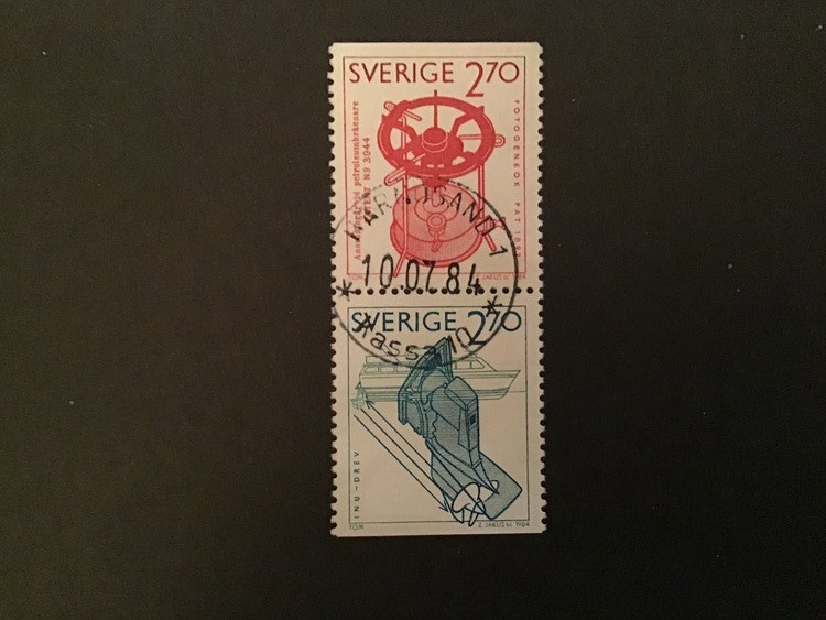 MADE IN SWEDEN 1984 facit nr 1302 SX lyxstämplat par HÄRNÖSAND 1