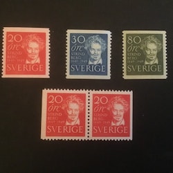 AUGUST STRINDBERG 1949 facit nr 385-387 postfrisk serie