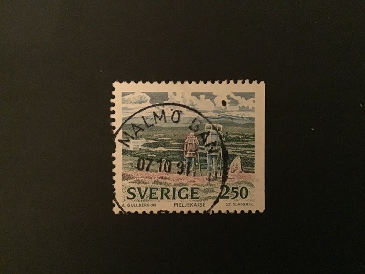 NATIONALPARKER 2 facit nr 1600  praktstämplat MALMÖ BAN